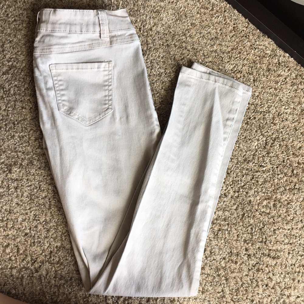 Tan skinny jeggings size 5